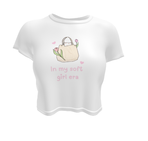 Kawaii Soft Girl Pink Roses Crop Top