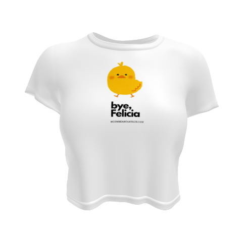 Kawaii Chicken Funny American Slang White Crop Top