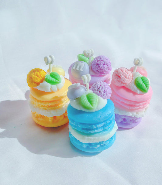 Kawaii Pastel Mini Macaron Candles