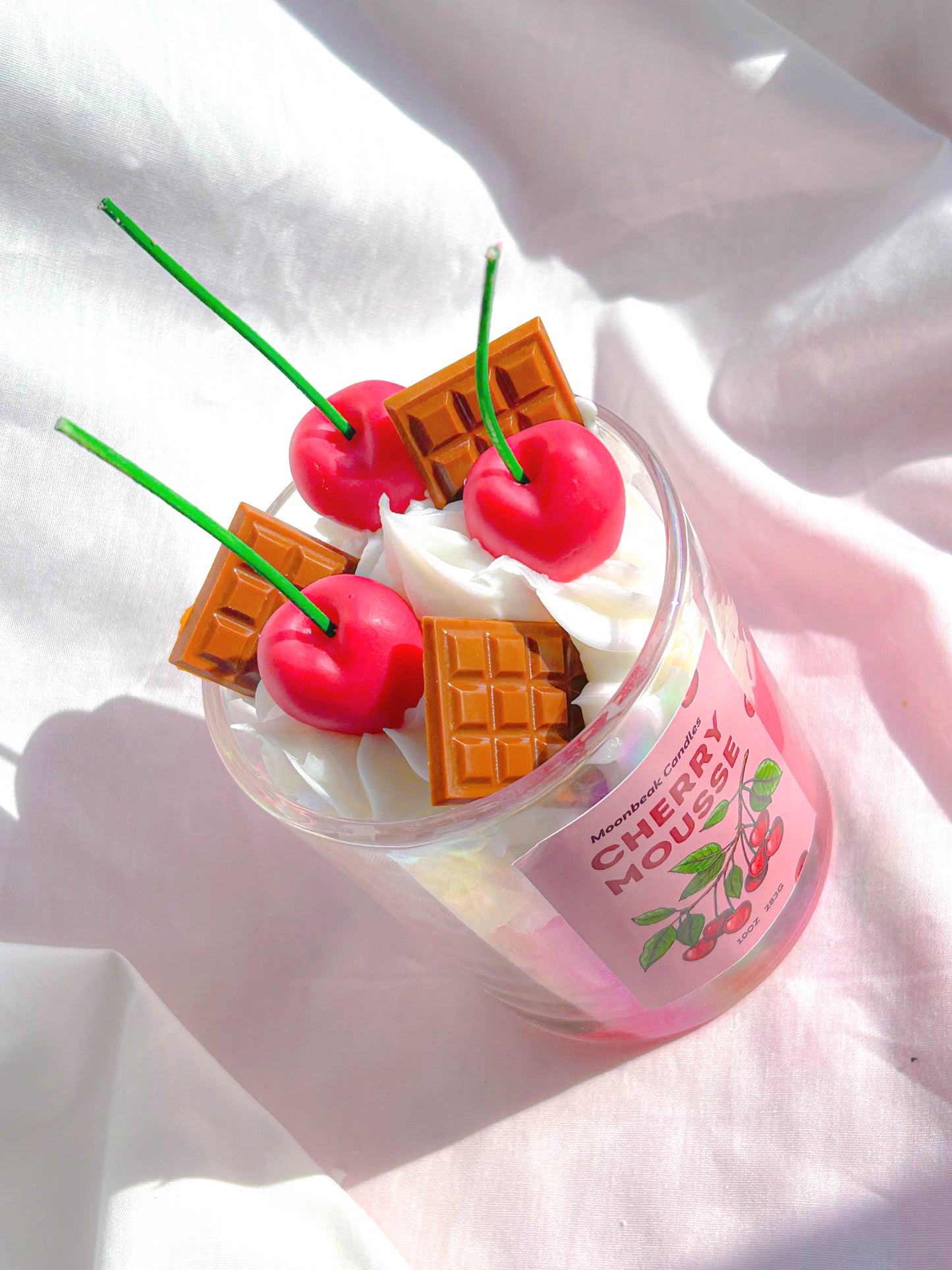 Cute Gourmand Cherry Chocolate Valentine's Candle jar