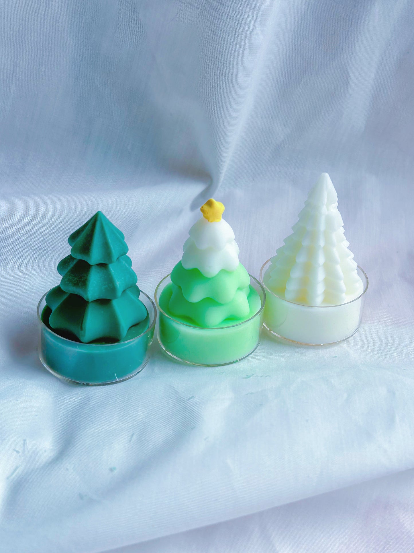 Adorable Christmas Pine Tree Tea Light Candles