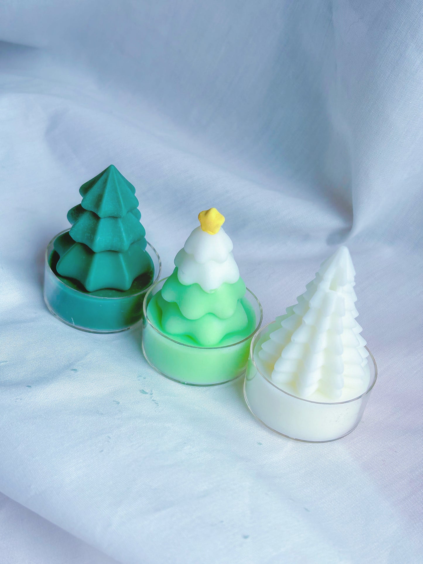 Adorable Christmas Pine Tree Tea Light Candles