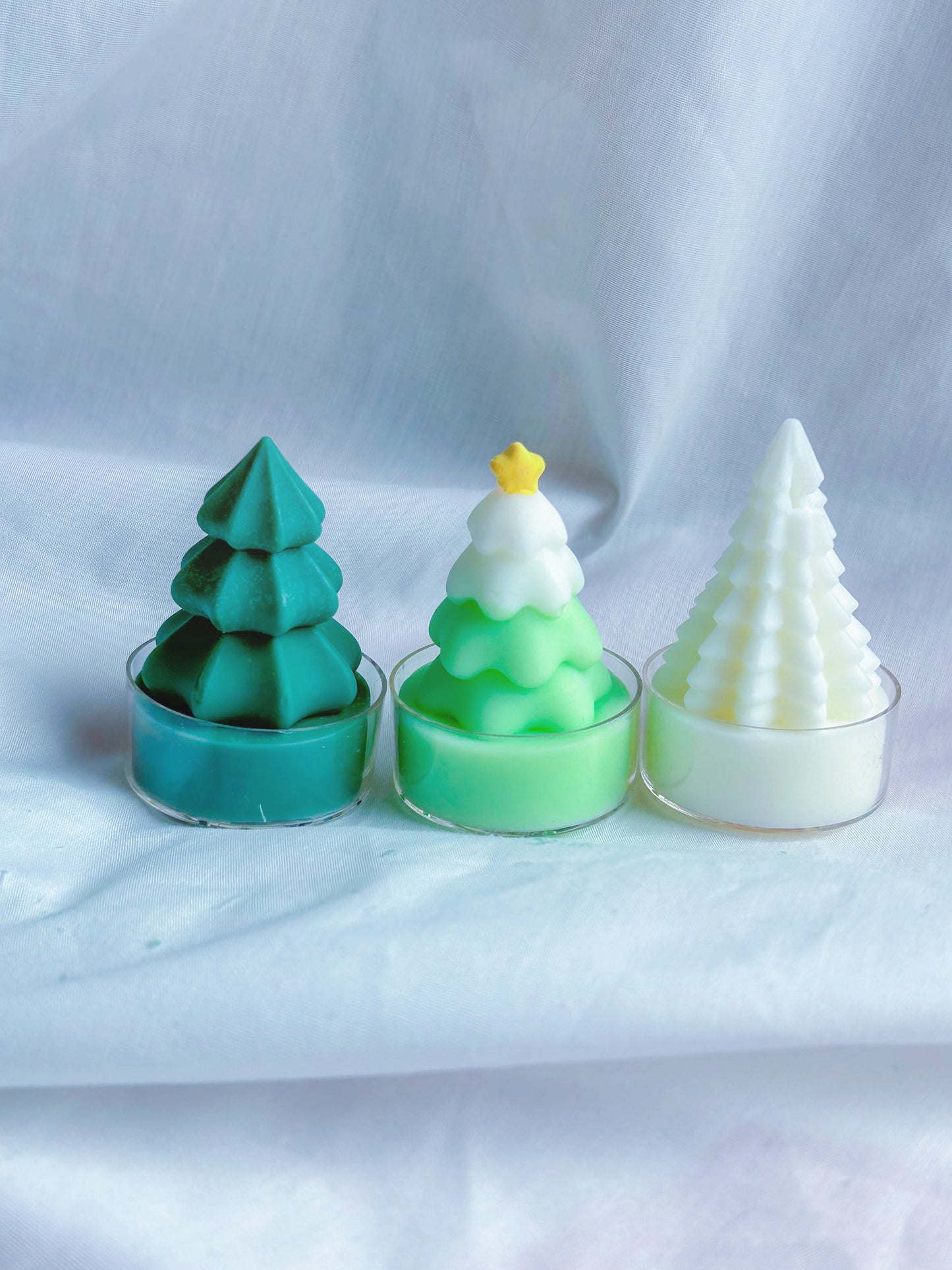 Adorable Christmas Pine Tree Tea Light Candles