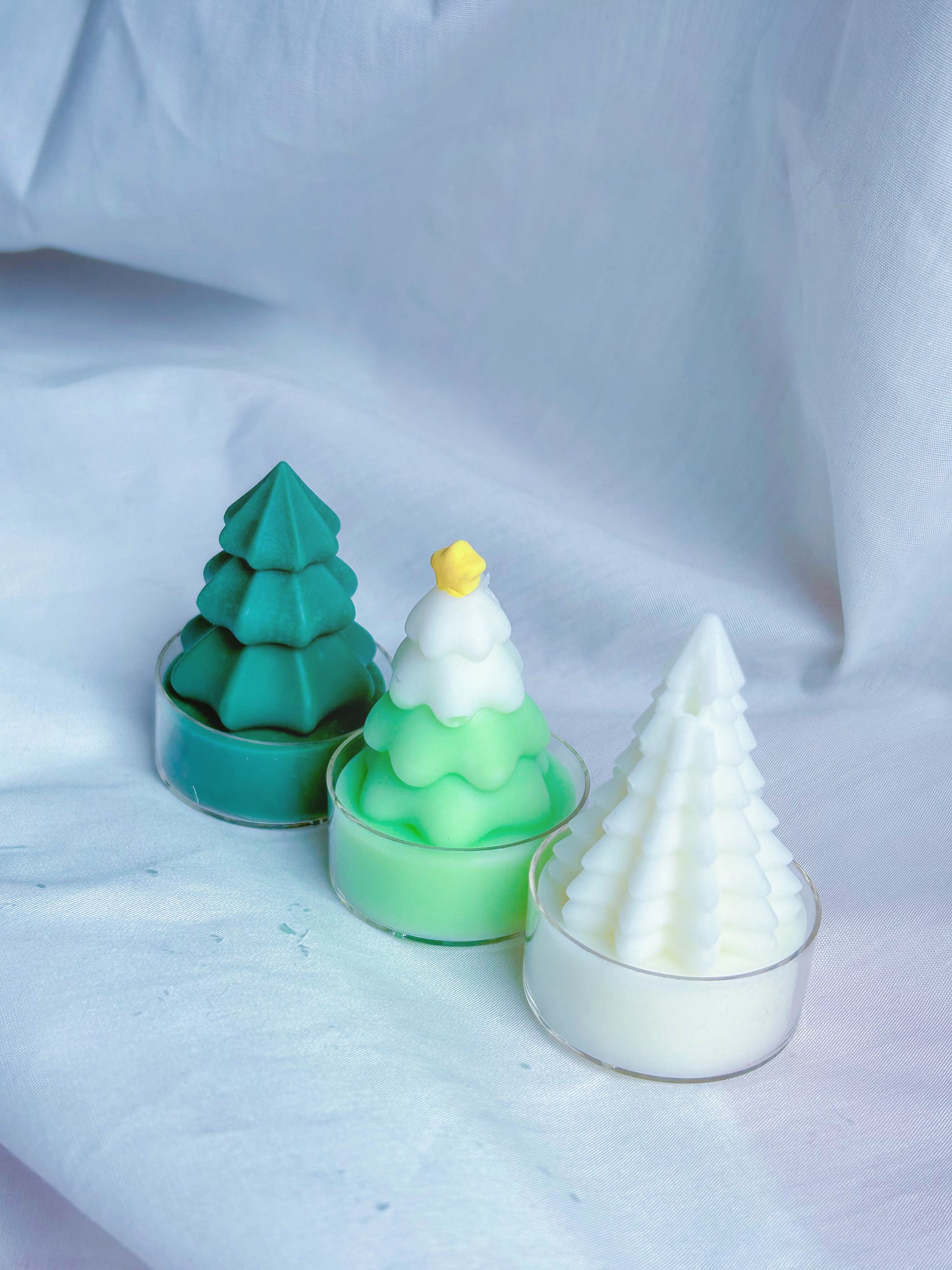 Adorable Christmas Pine Tree Tea Light Candles