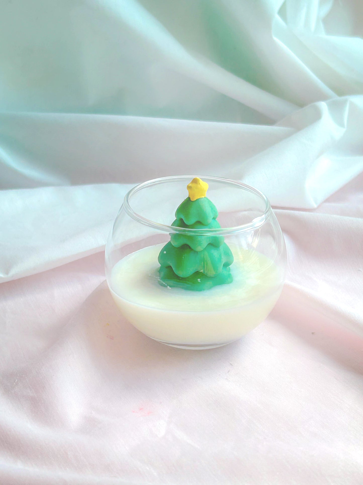 Adorable Christmas Pine Tree Mini Candle Jar