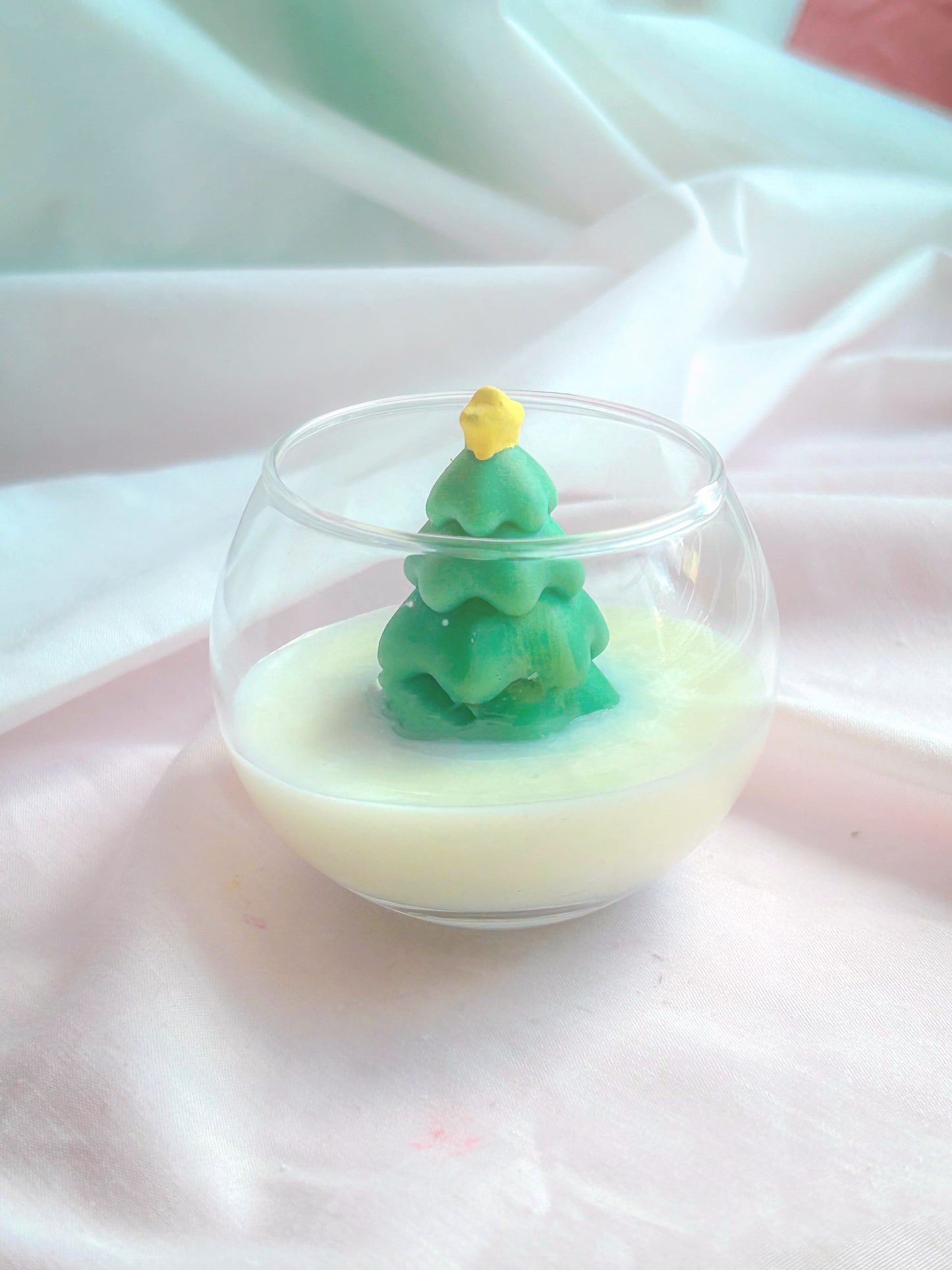 Adorable Christmas Pine Tree Mini Candle Jar