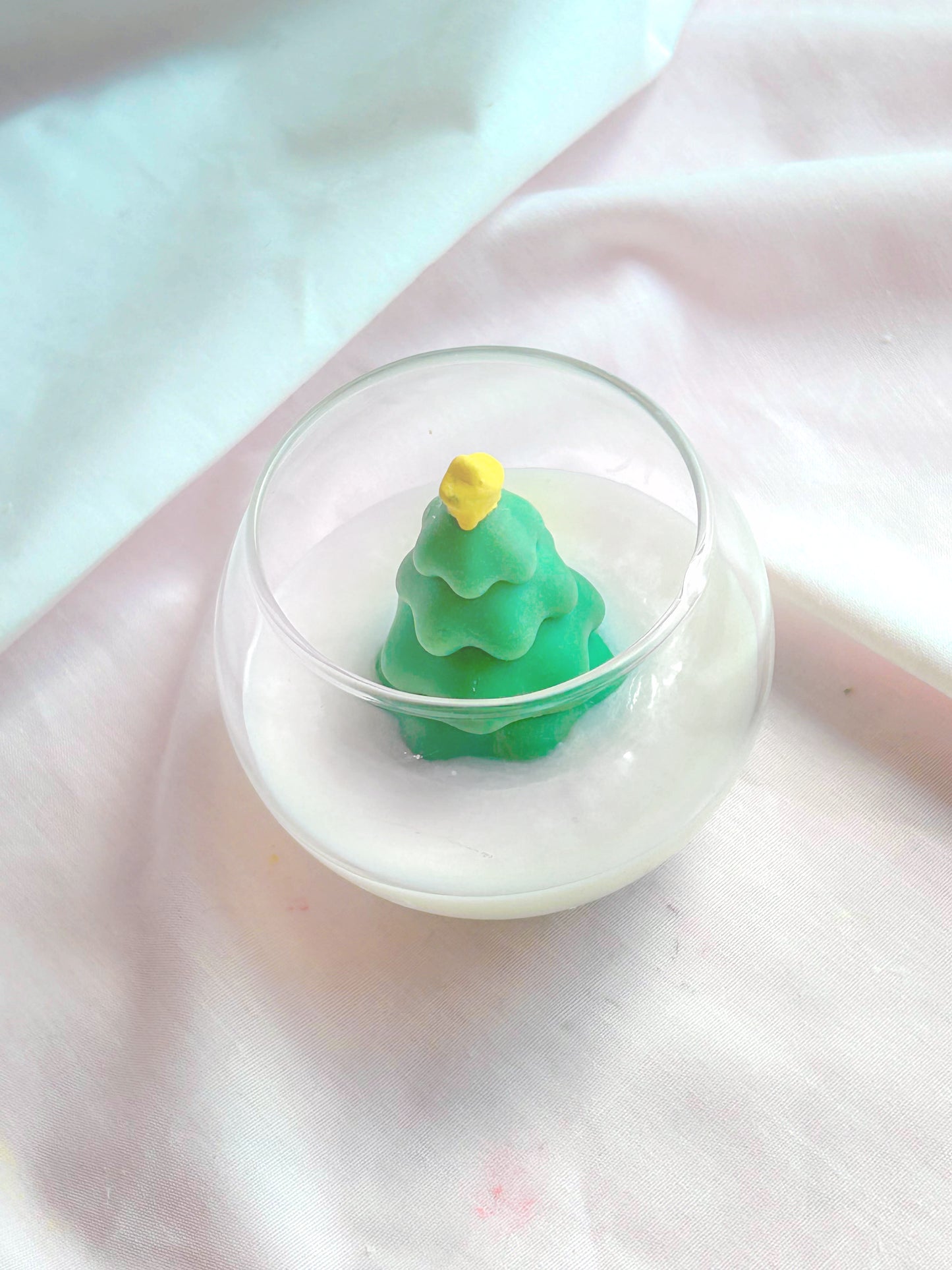 Adorable Christmas Pine Tree Mini Candle Jar