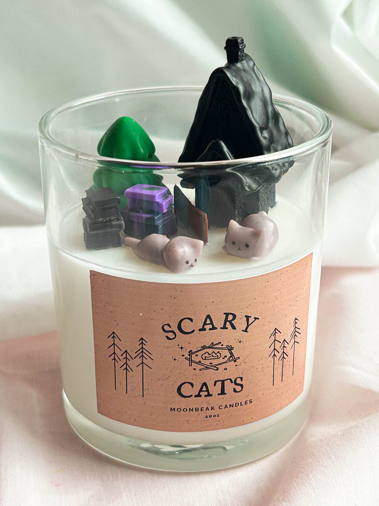 Cute Spooky Cat House Halloween Scented Candle