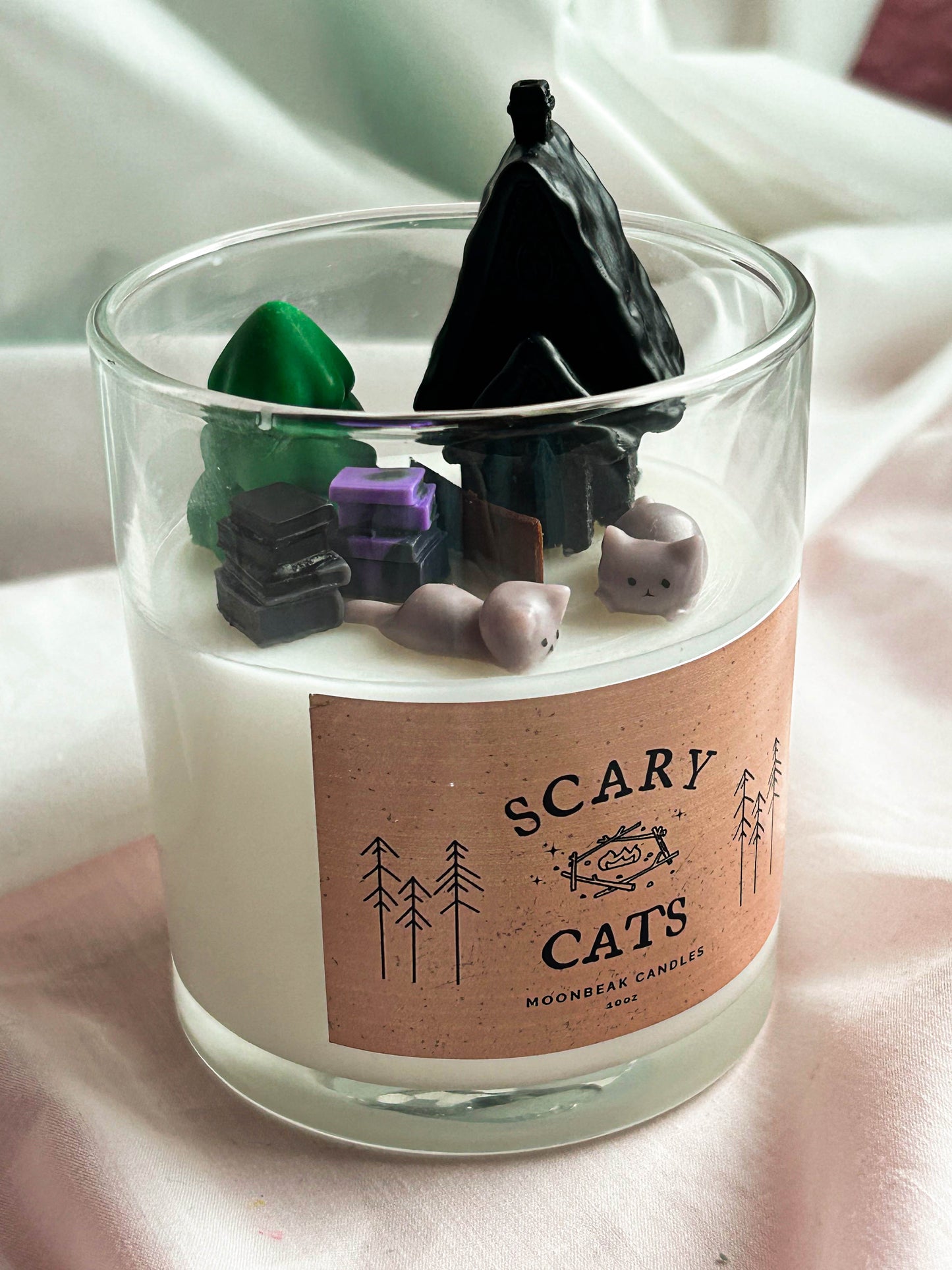 Cute Spooky Cat House Halloween Scented Candle