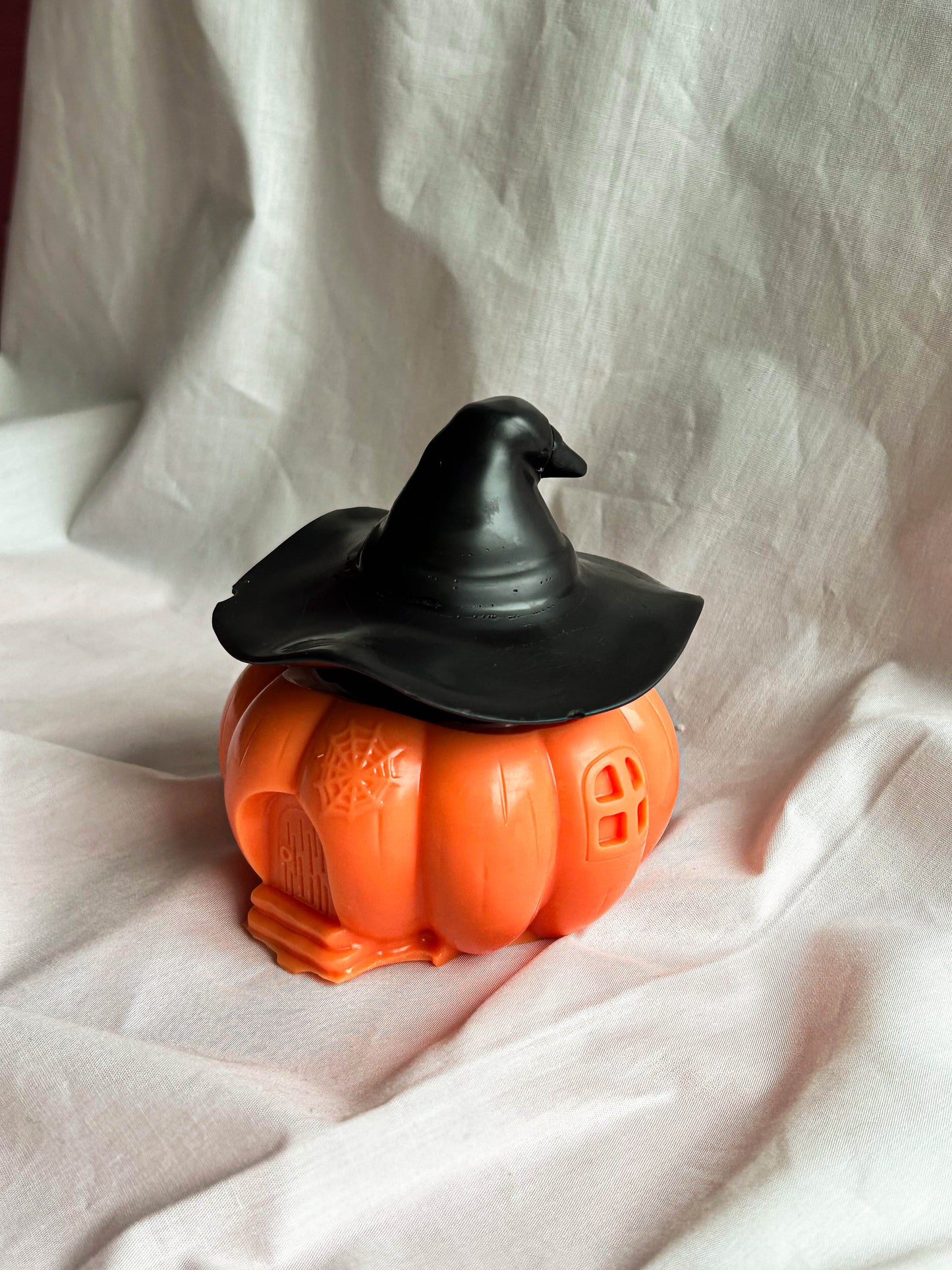 Scary Big Pumpkin Witch Hat Halloween Scented Candle