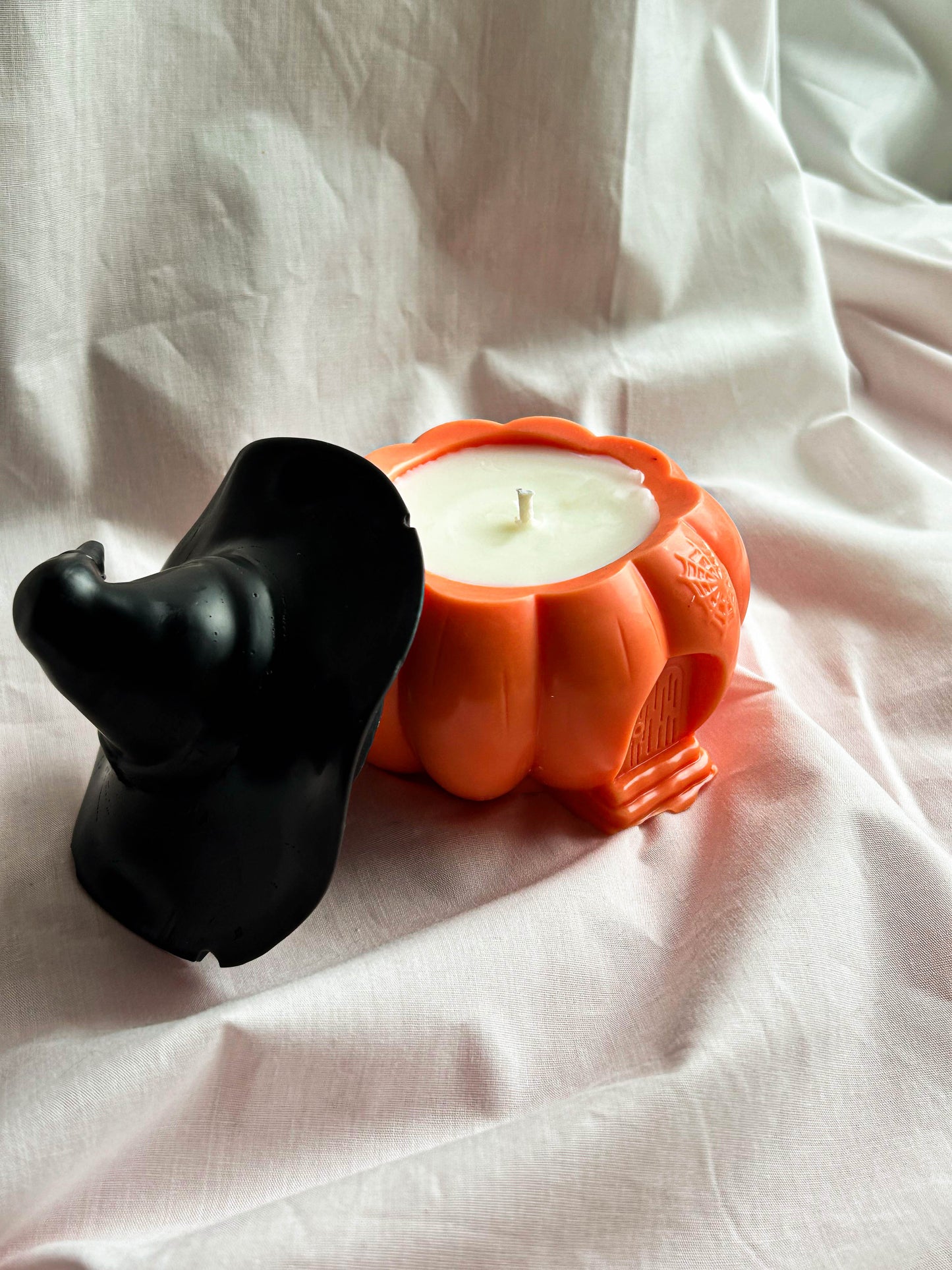 Scary Big Pumpkin Witch Hat Halloween Scented Candle