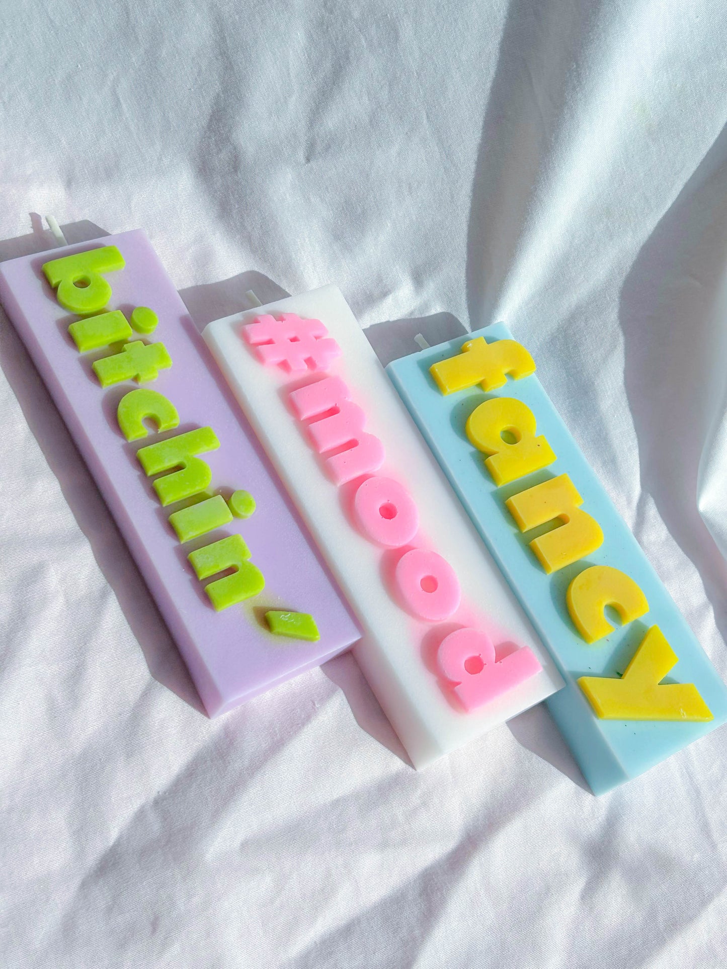 Kawaii Y2K Pastel Color Funny Pillar Candle