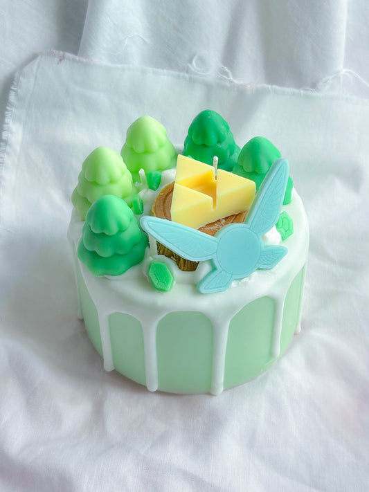 Kawaii Zelda Navi Triforce Cake Dessert Candle