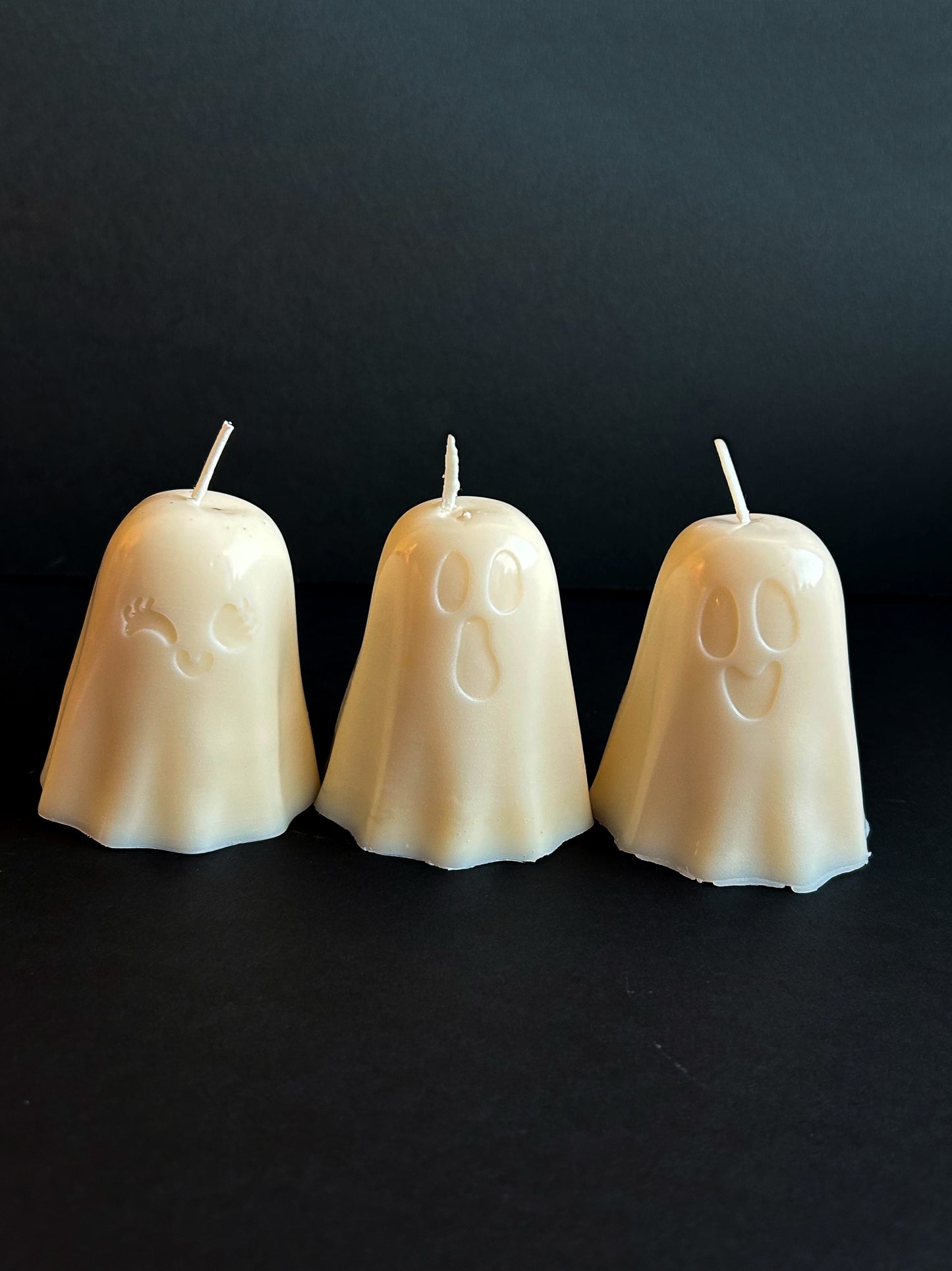 Cute Scary Mini Halloween Ghost Spooky Candle Set