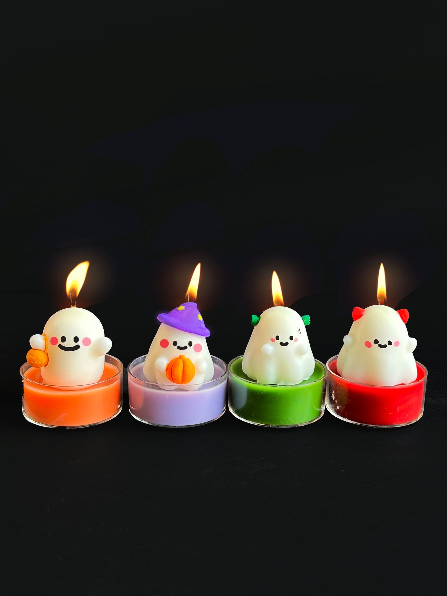 Cute Halloween Ghost Set and Mini Tea lights Candle