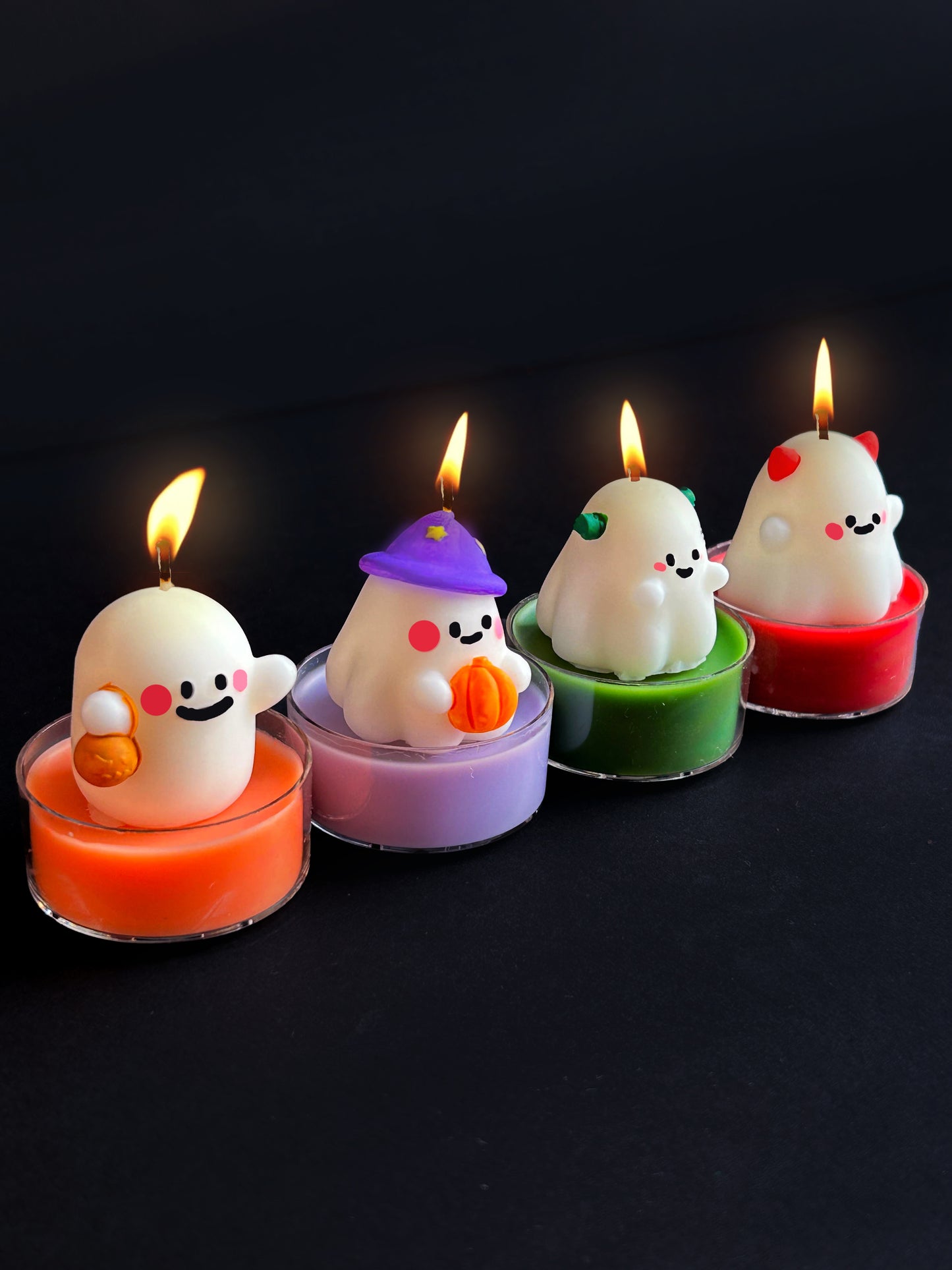 Cute Halloween Ghost Set and Mini Tea lights Candle