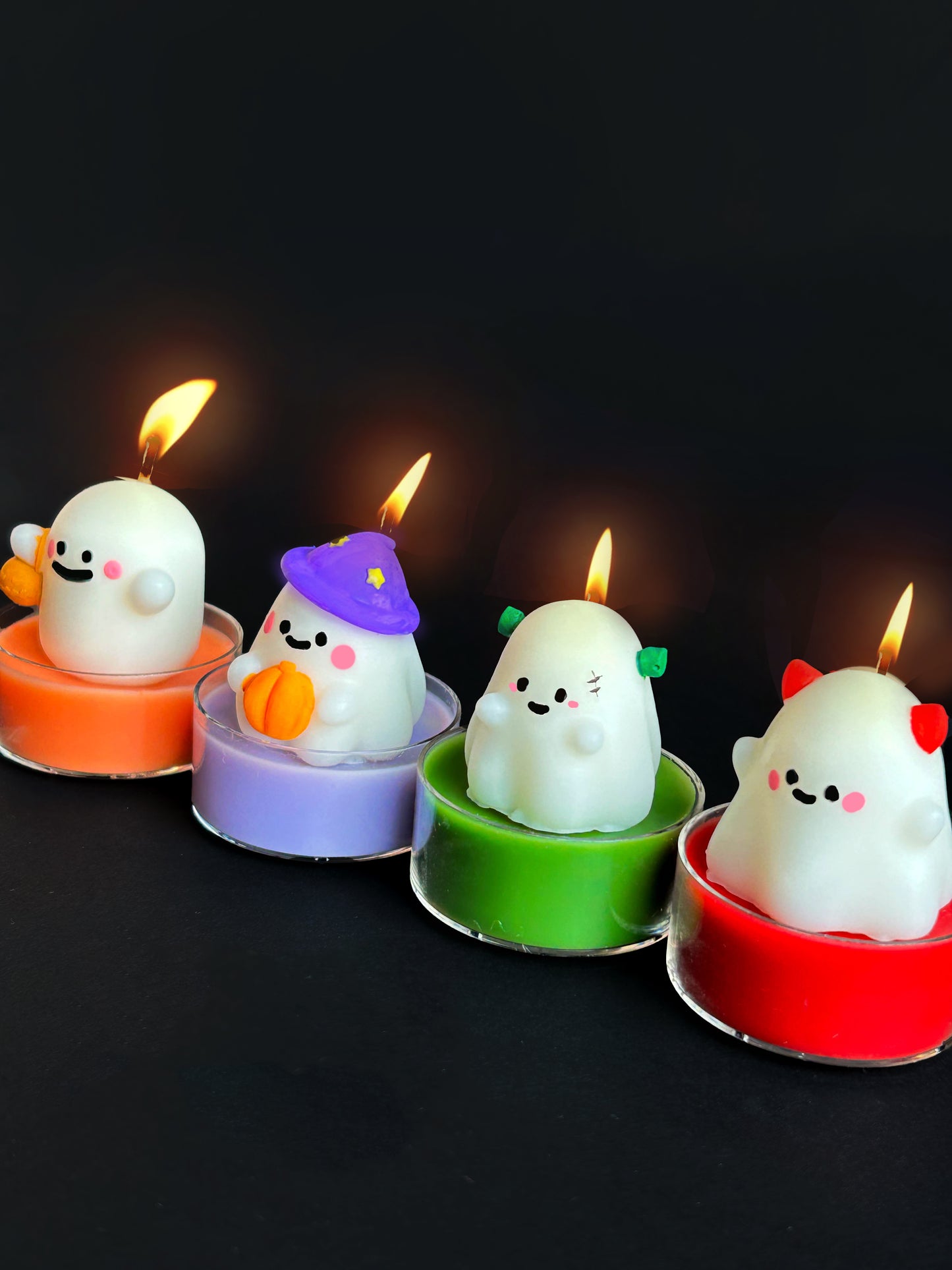 Cute Halloween Ghost Set and Mini Tea lights Candle