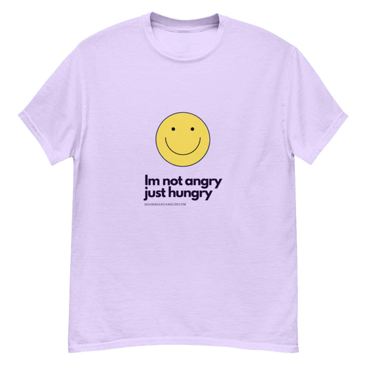 Super Funny Cute Hungry Not Angry Lavender Crop Top