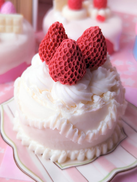 Kawaii Red Strawberry Candle