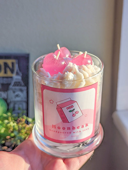 Cute Cherry 10oz Whipped Candle Jar