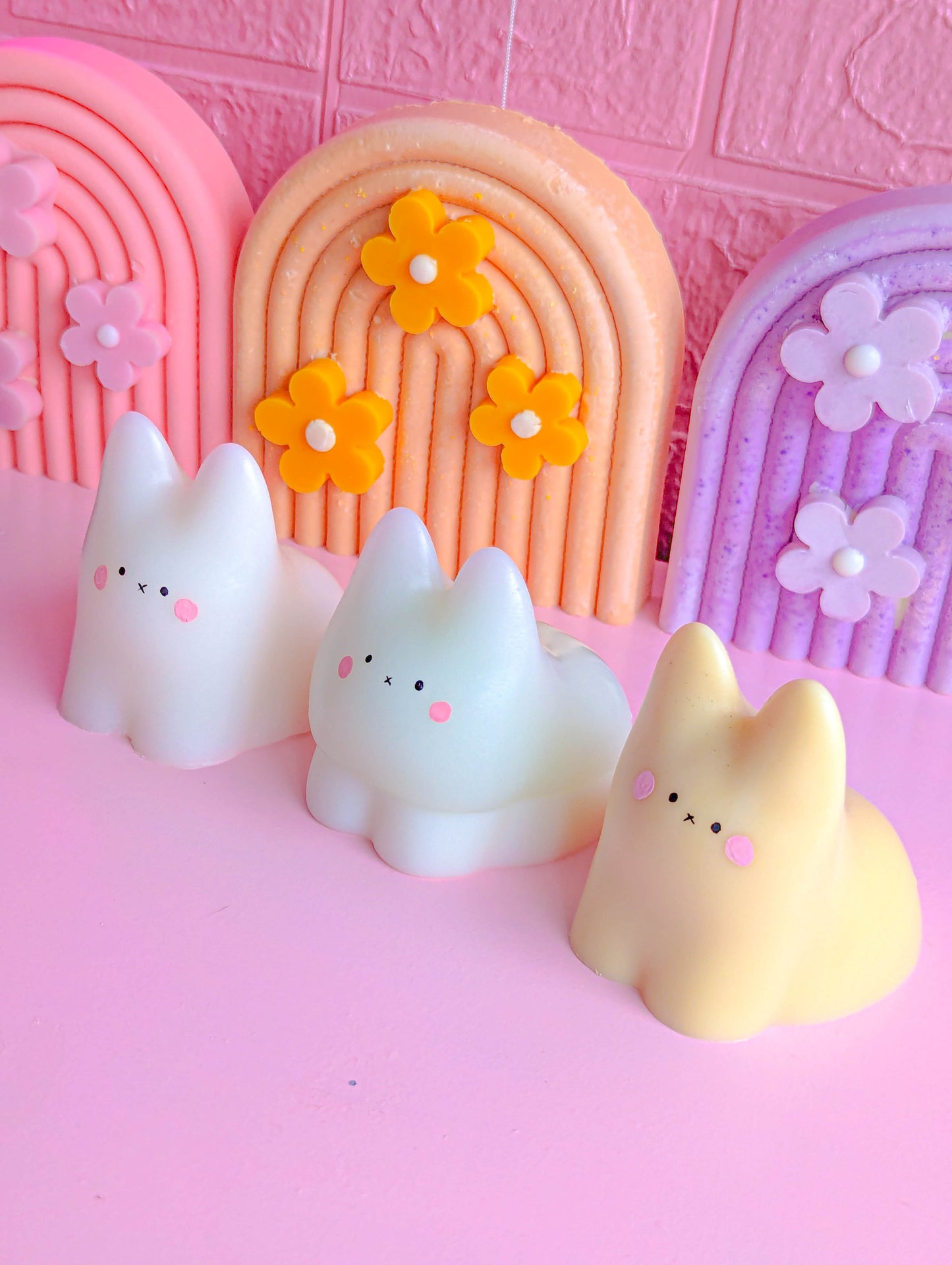 Cute Jiggly Cat Pudding Dessert Candle