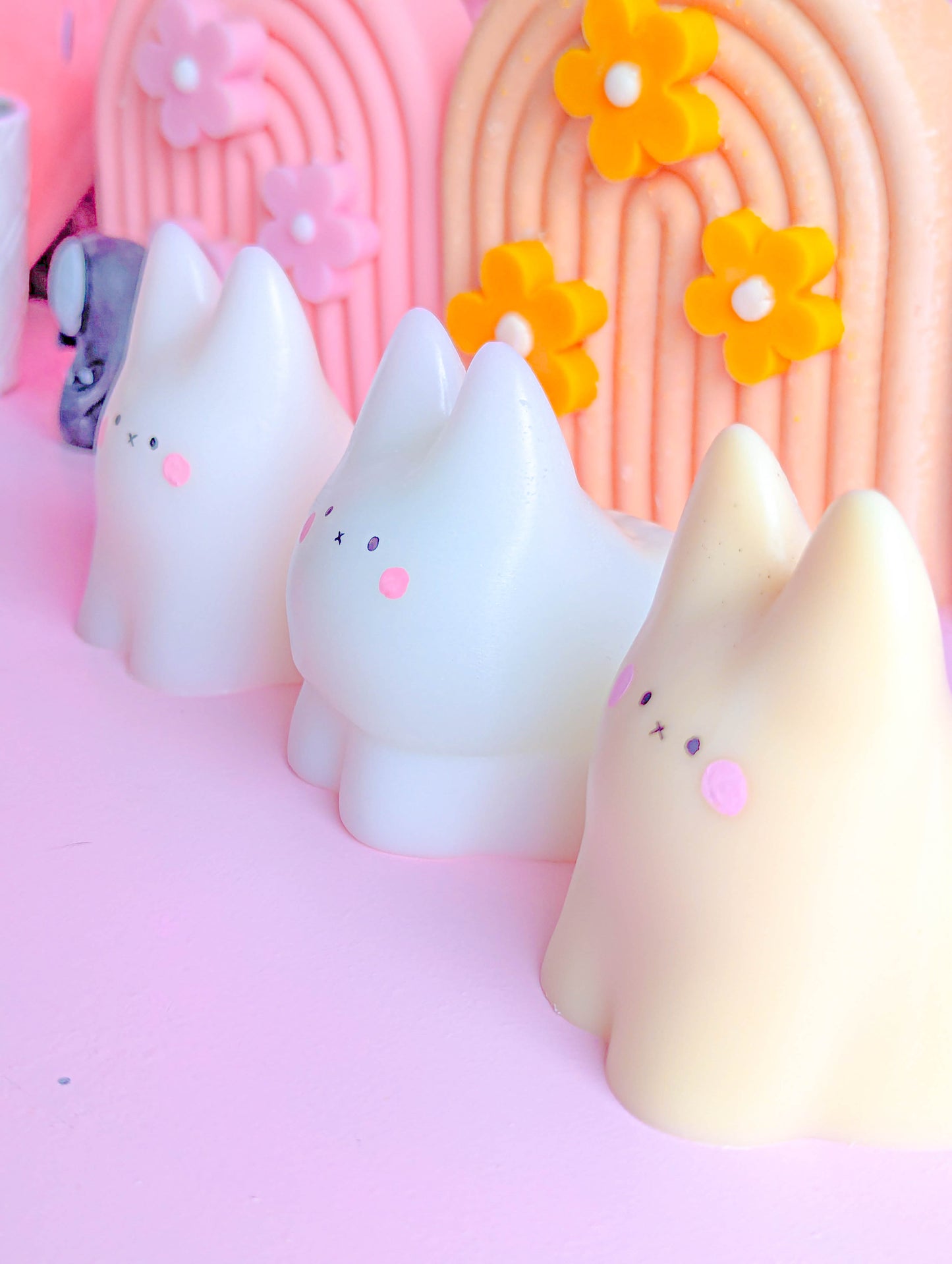 Cute Jiggly Cat Pudding Dessert Candle