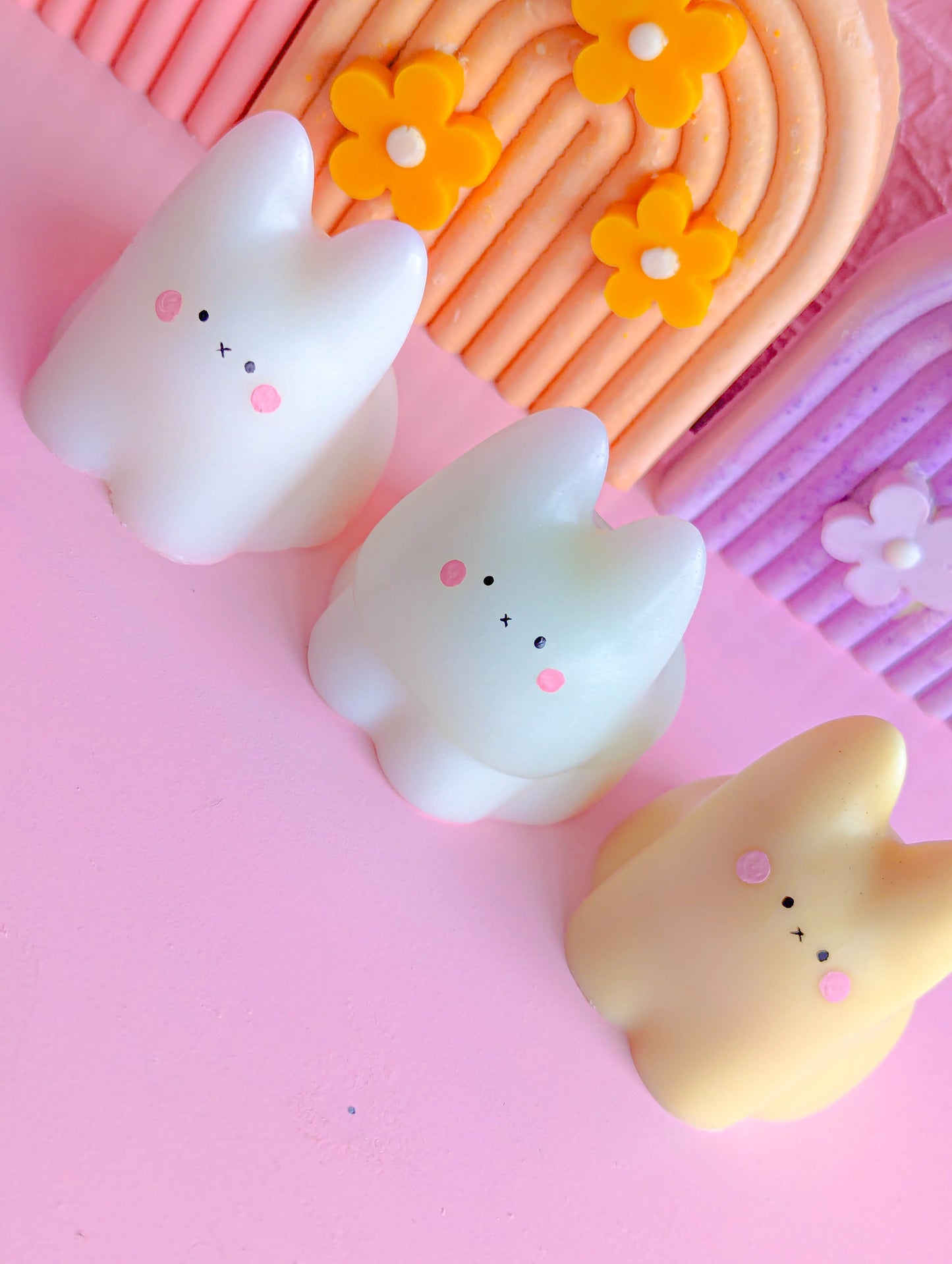 Cute Jiggly Cat Pudding Dessert Candle