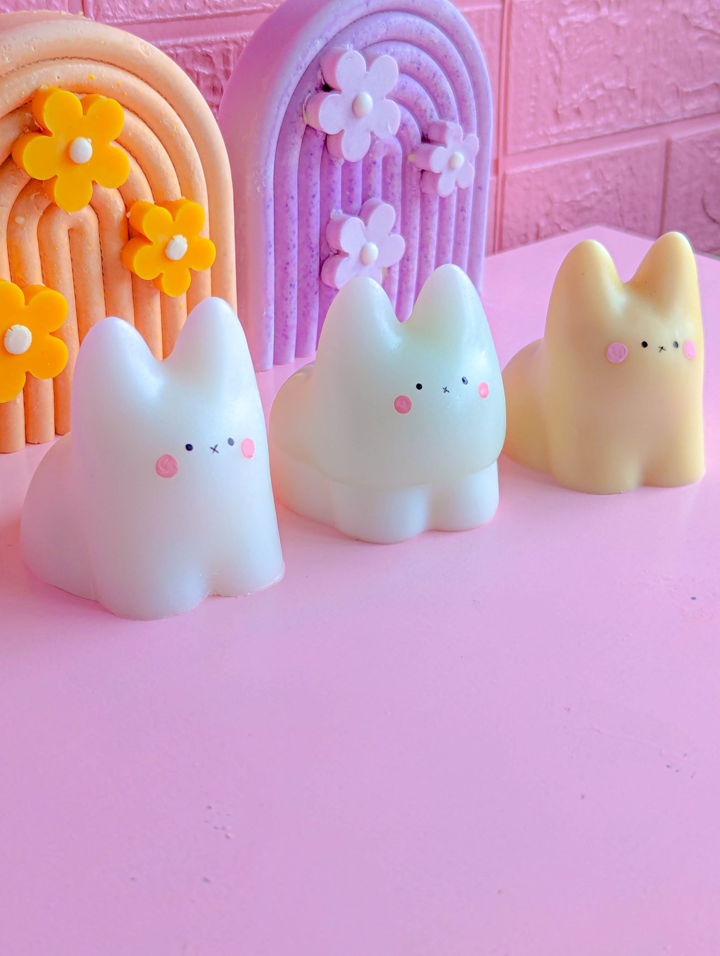 Cute Jiggly Cat Pudding Dessert Candle