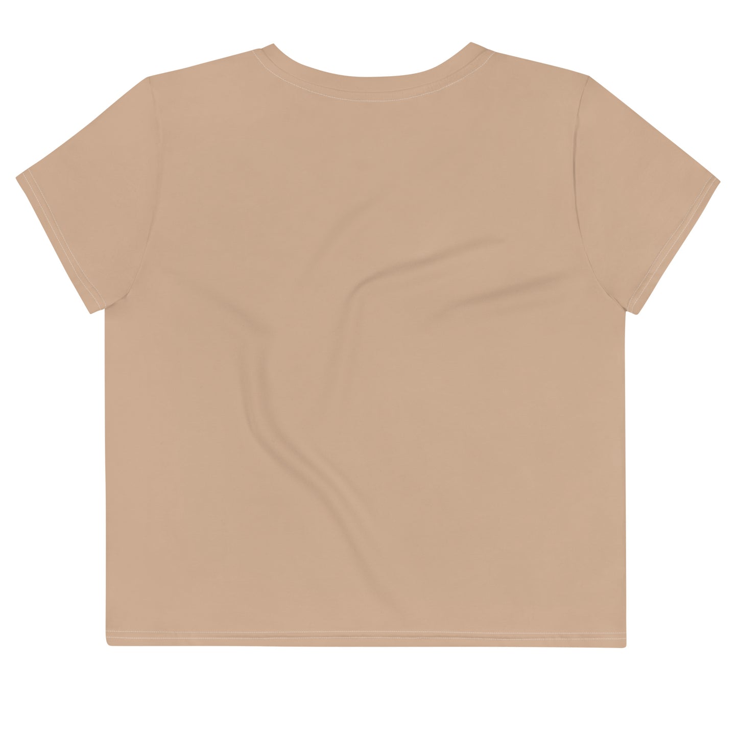 Super Funny Cute Hungry Not Angry Beige Crop Top