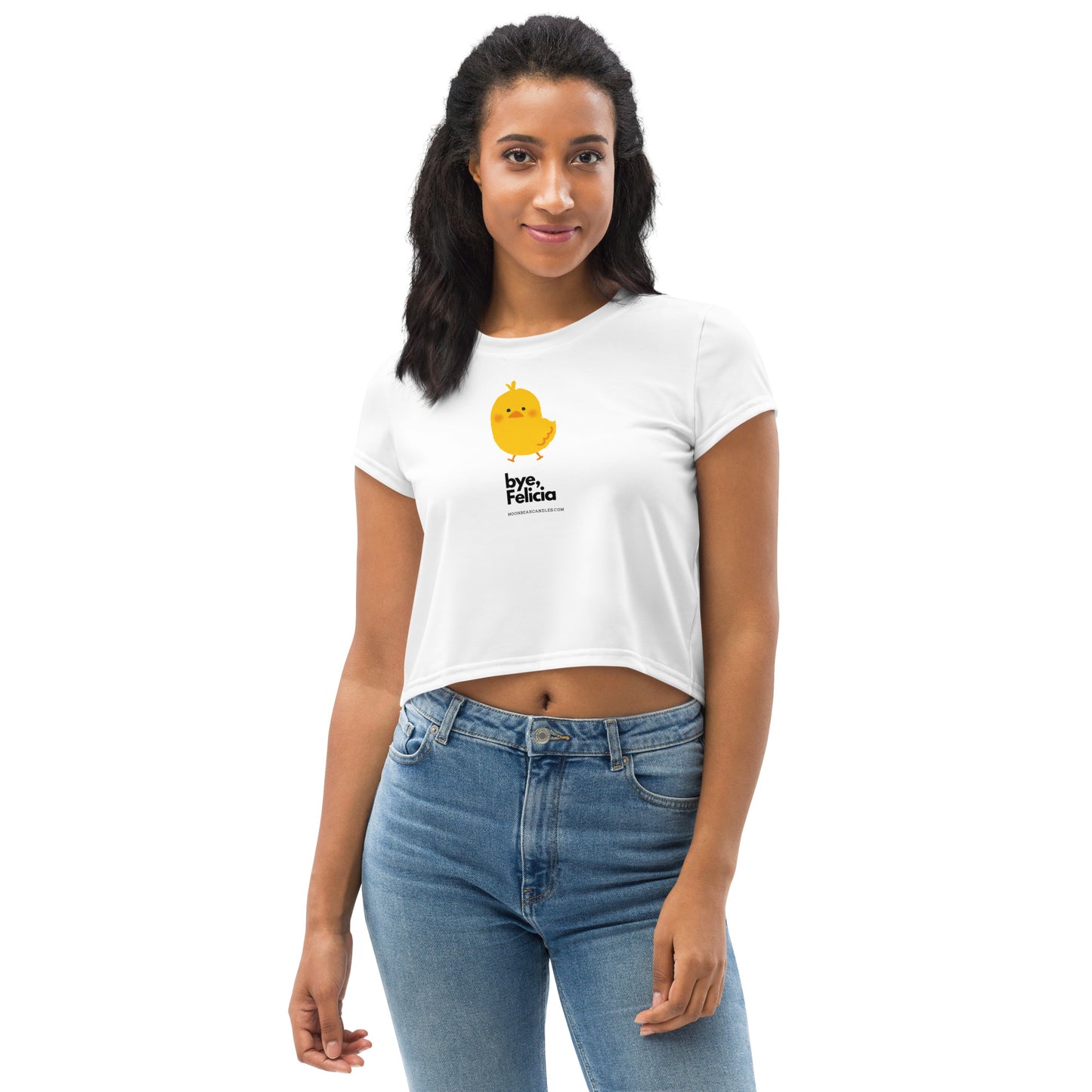 Kawaii Chicken Funny American Slang White Crop Top