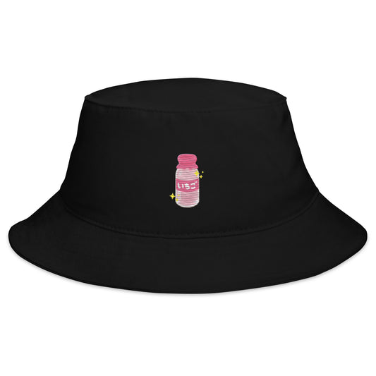 Kawaii Japanese Strawberry Drink Embroidered Bucket Hat