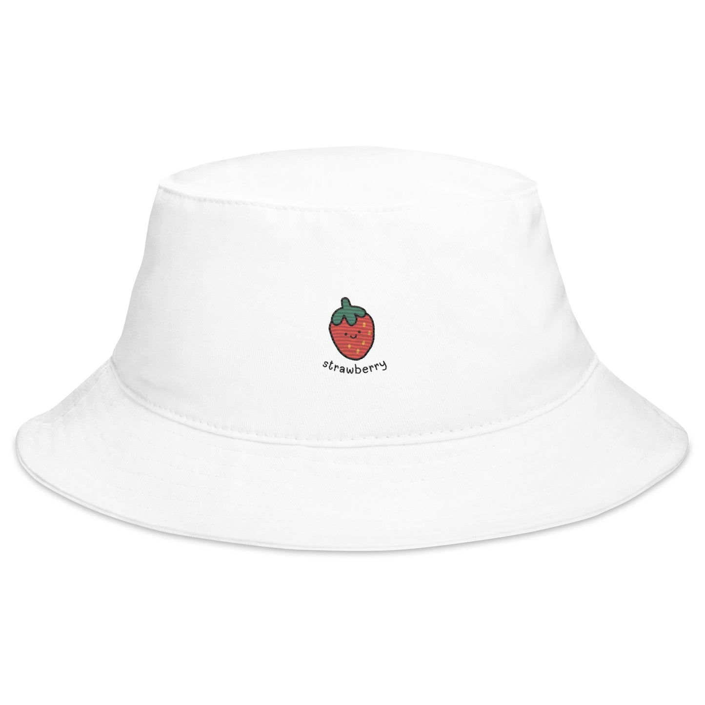 Super Cute Strawberry Cartoon Doodle Embroidered Bucket Hat