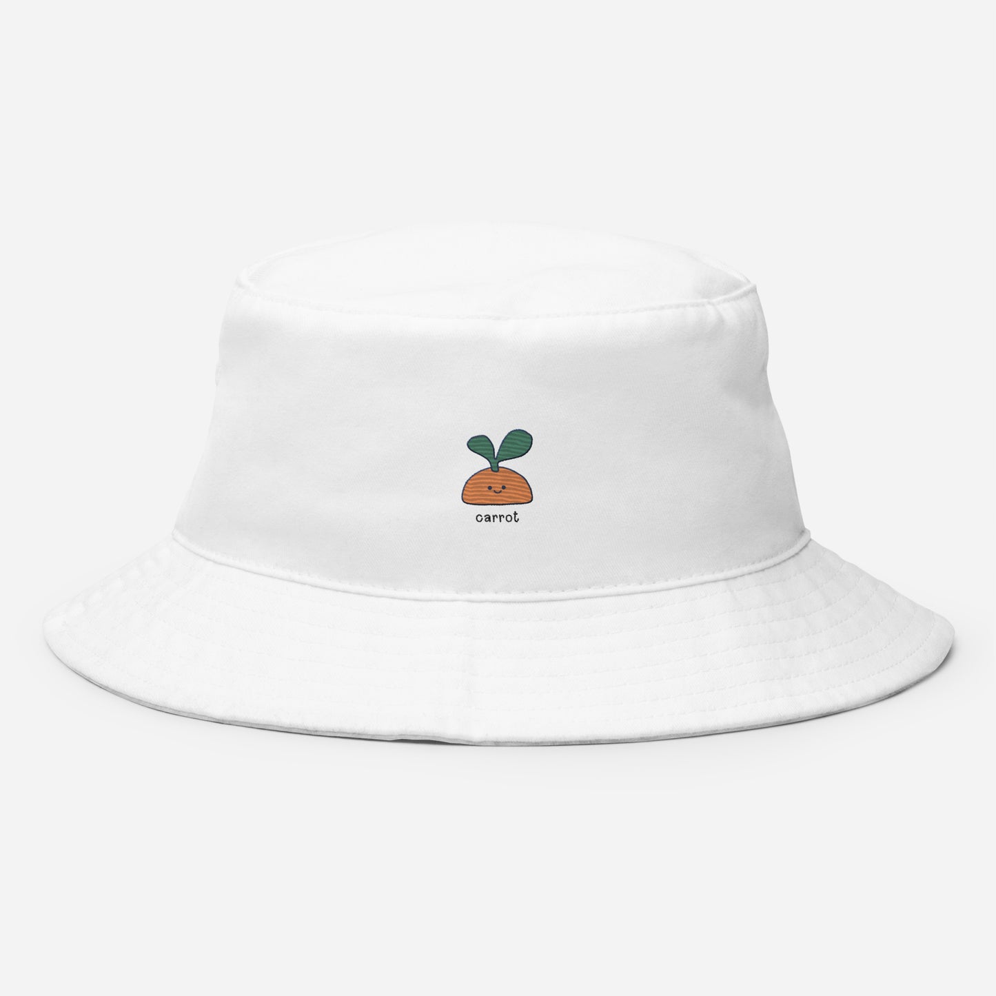 Kawaii Little Carrot Embroidered Bucket Hat