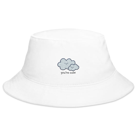 Adorable Cute Clouds Cartoon Embroidered Bucket Hat