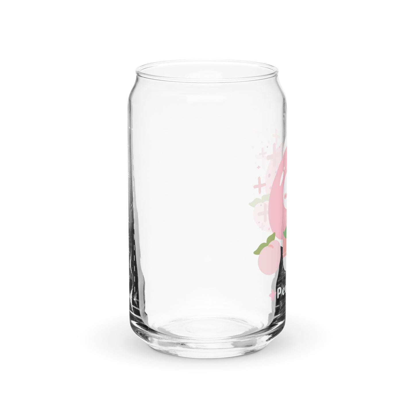 Cutie Cartoon Peach Bunny Peach Milk Kawaii Can-shaped glass