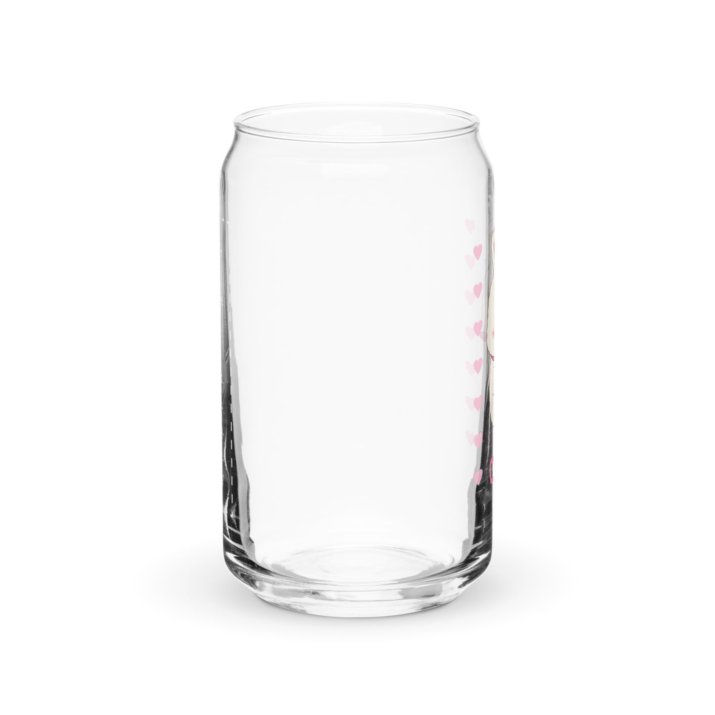 Adorable Cute Coquette Korean Bunny Pink Can-shaped glass