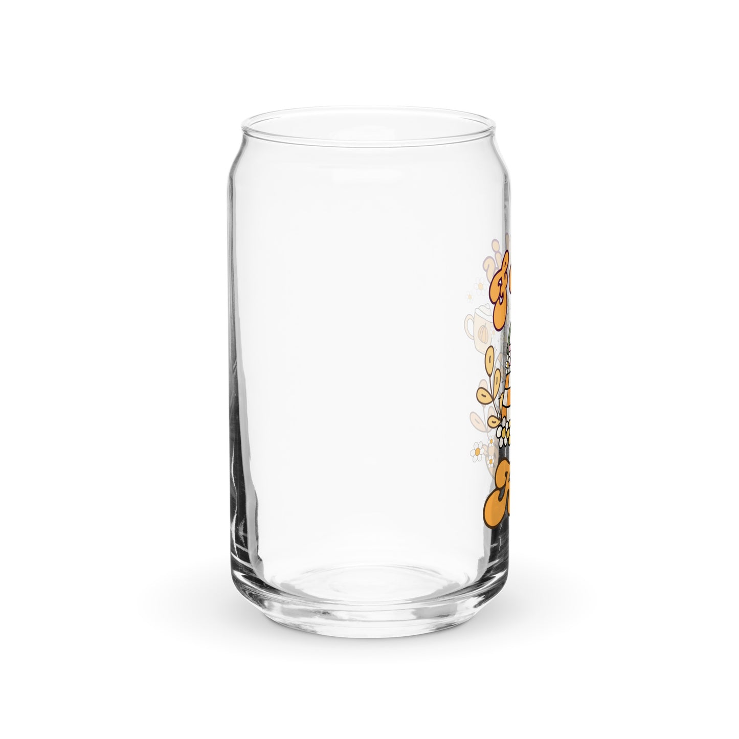 Cute Fall Is Here Pumpkin Sweets Themed Can-shaped glass