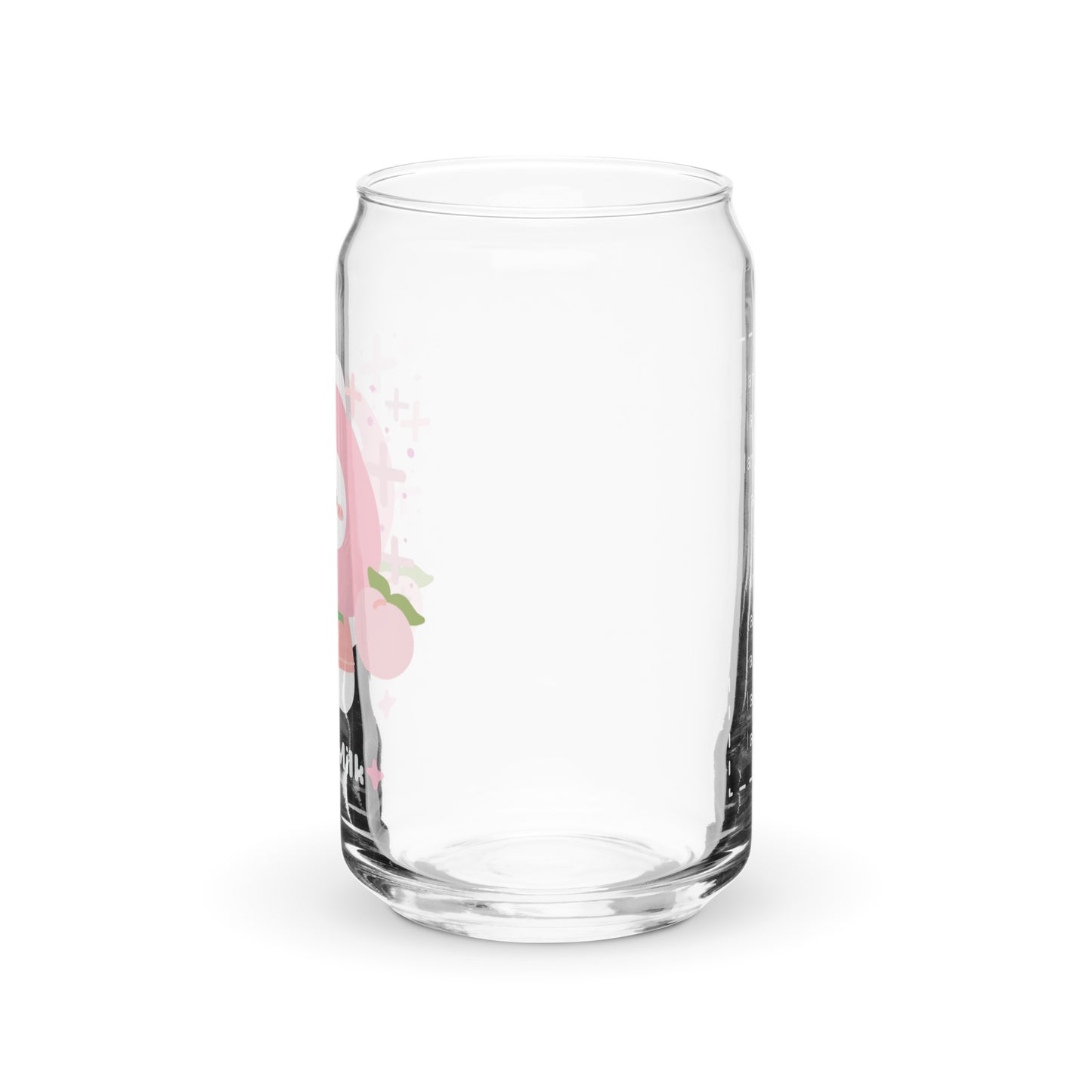 Cutie Cartoon Peach Bunny Peach Milk Kawaii Can-shaped glass