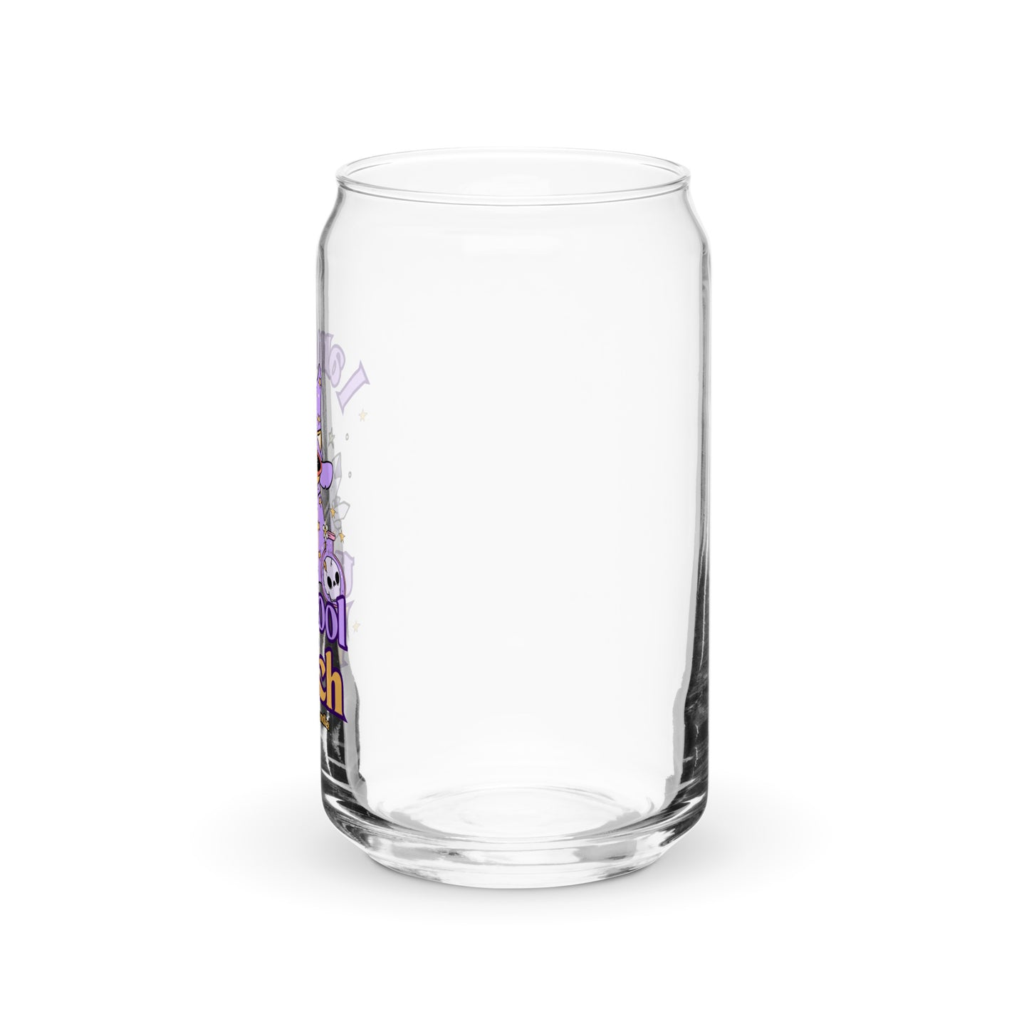 Cute Witch Cat Im The Cool Witch Halloween Can-shaped glass