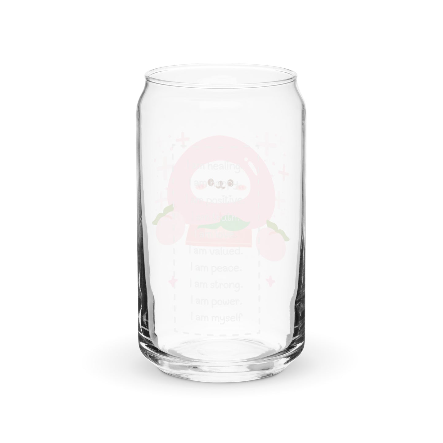 Cutie Cartoon Peach Bunny Peach Milk Kawaii Can-shaped glass