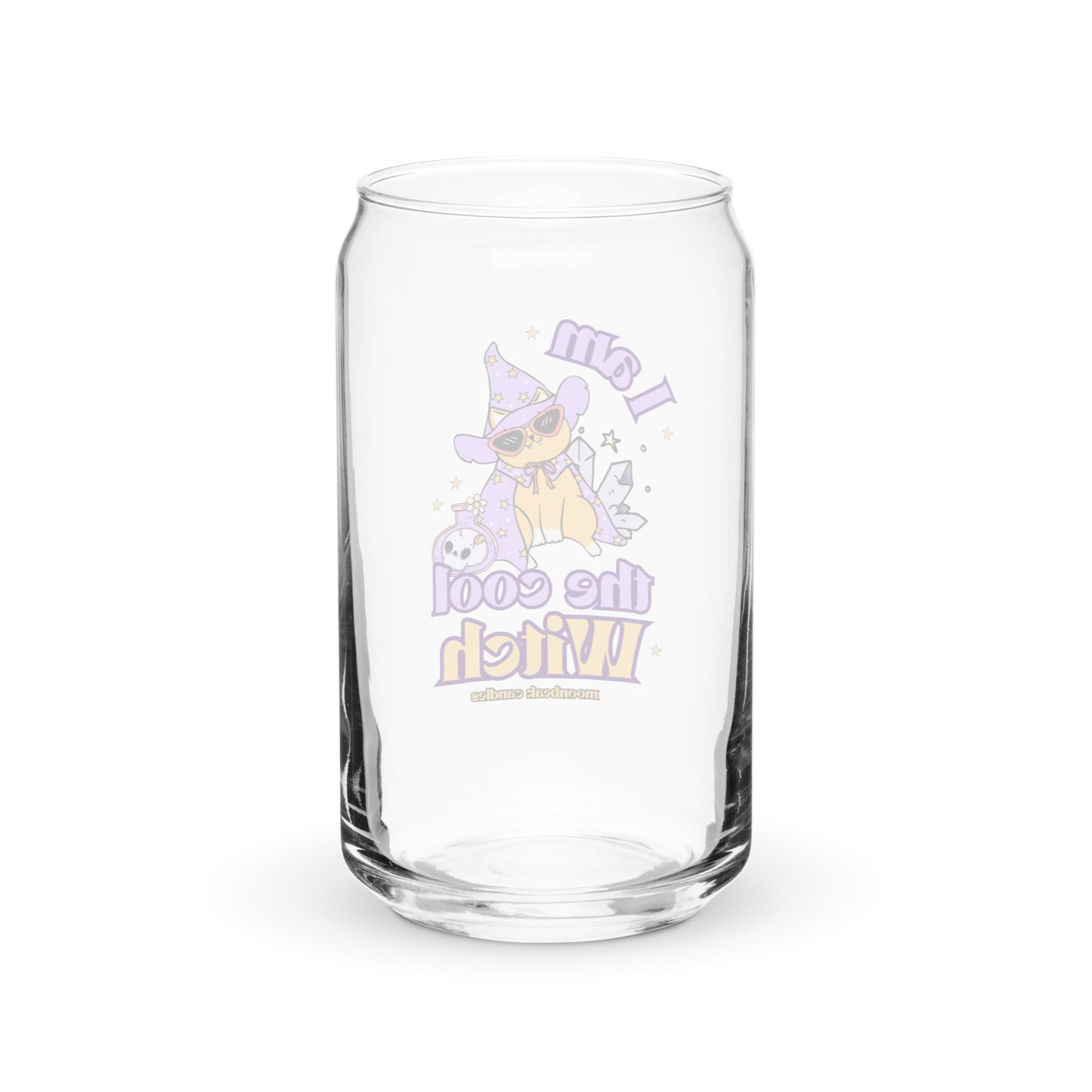 Cute Witch Cat Im The Cool Witch Halloween Can-shaped glass