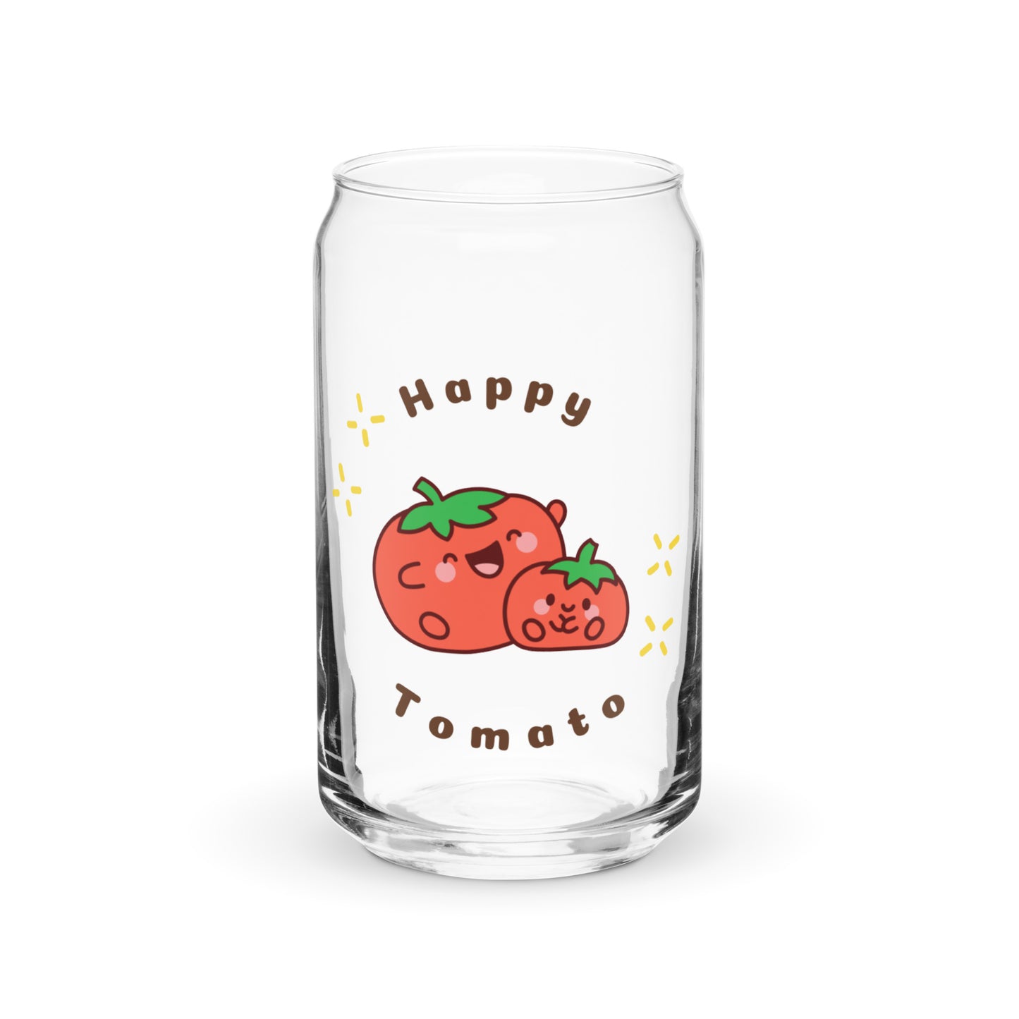 Super Cute Happy Tomatoes Kawaii Cartoon Can-shaped glass