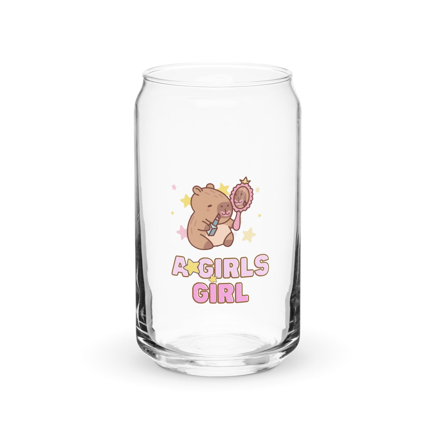 Kawaii Capybara Girls Girl Cute Girly Anime Can-shaped glass