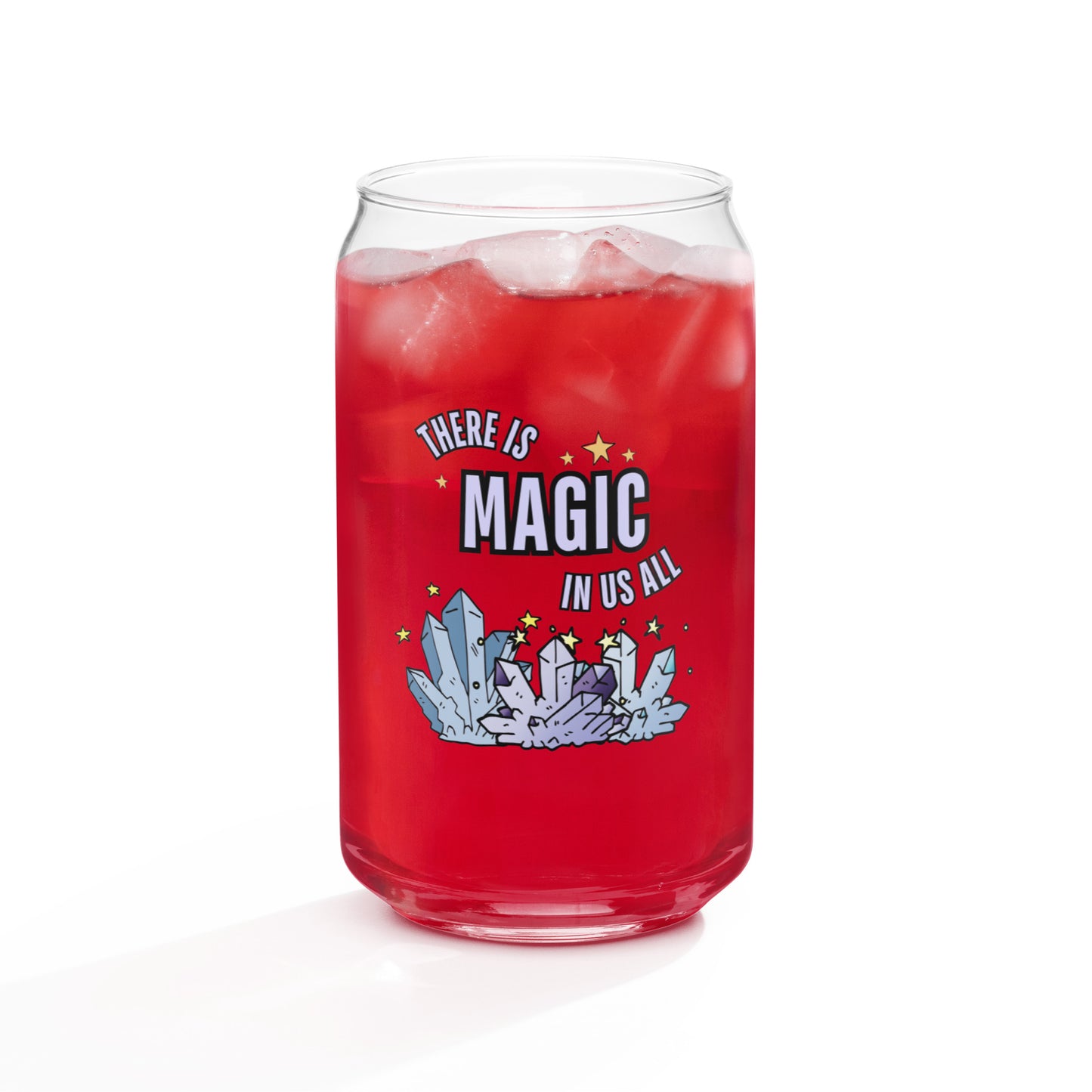 Cute Magical Crystal Witchy Halloween Vibes Can-shaped glass