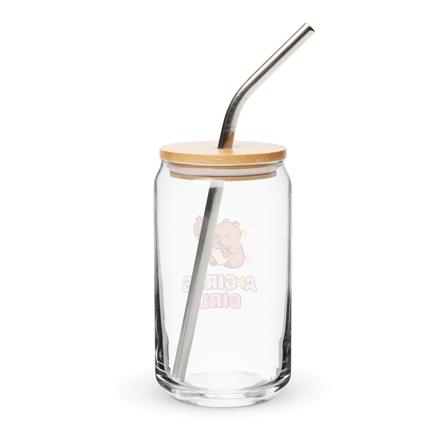 Kawaii Capybara Girls Girl Cute Girly Anime Can-shaped glass