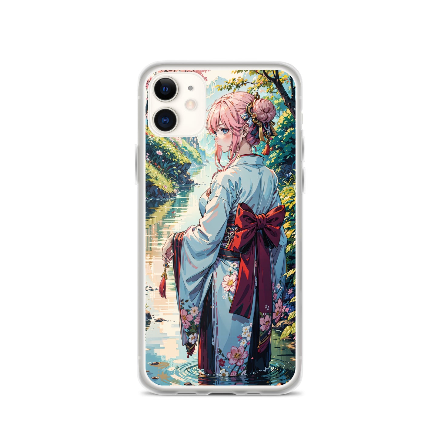 Kawaii Kimono Yae Miko Genshin Clear Case for iPhone®