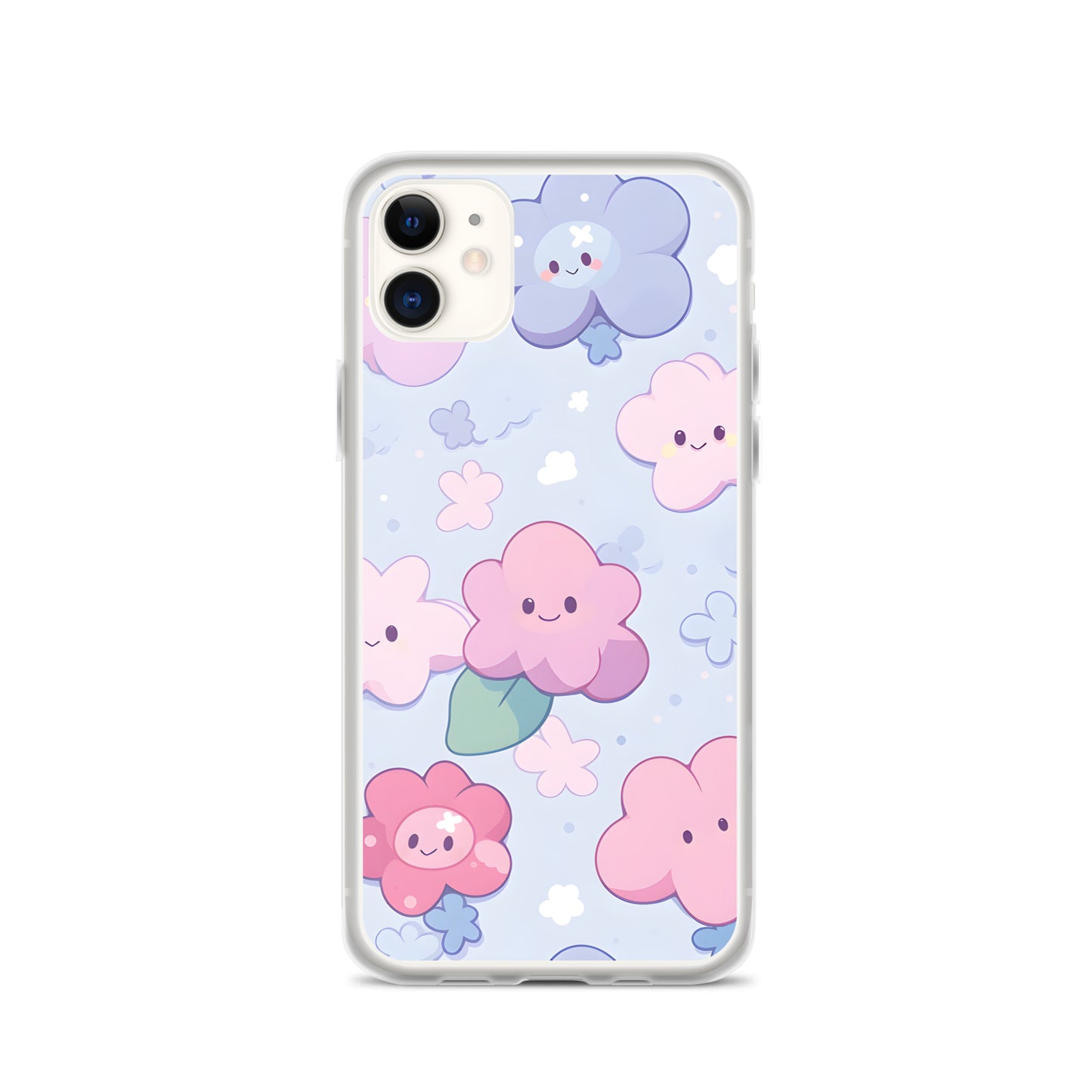 Kawaii Cute Anime Flowers Clear Case for iPhone®