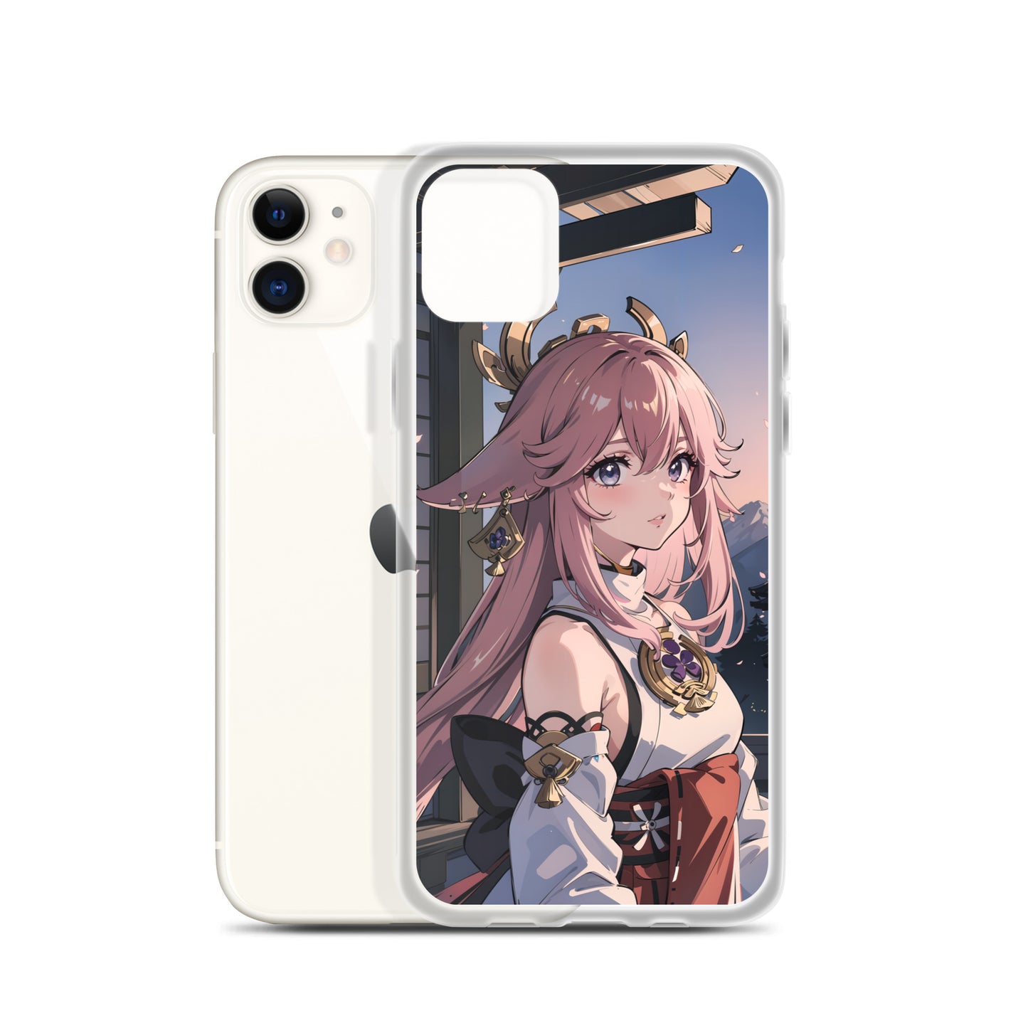 Kawaii Yae Miko Genshin Clear Case for iPhone®