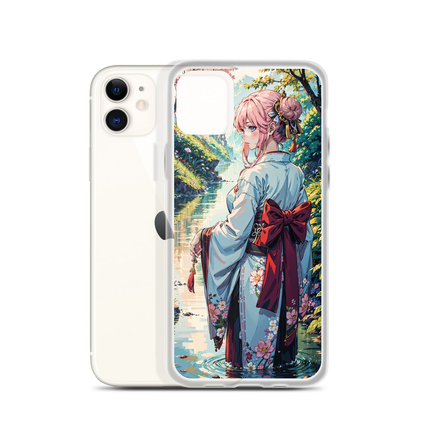 Kawaii Kimono Yae Miko Genshin Clear Case for iPhone®