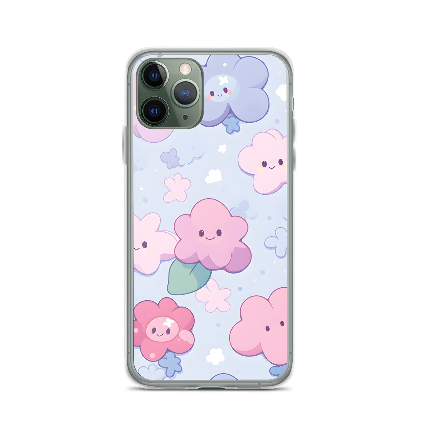 Kawaii Cute Anime Flowers Clear Case for iPhone®